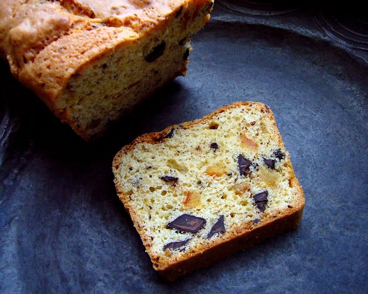 Cake chocolat et écorces d'orange conftes