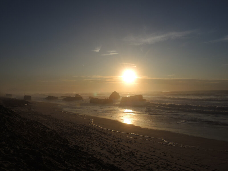 Capbreton, plage de la Piste, contre jour, blockhaus 2020