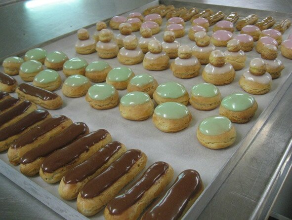 Petits choux après glaçage