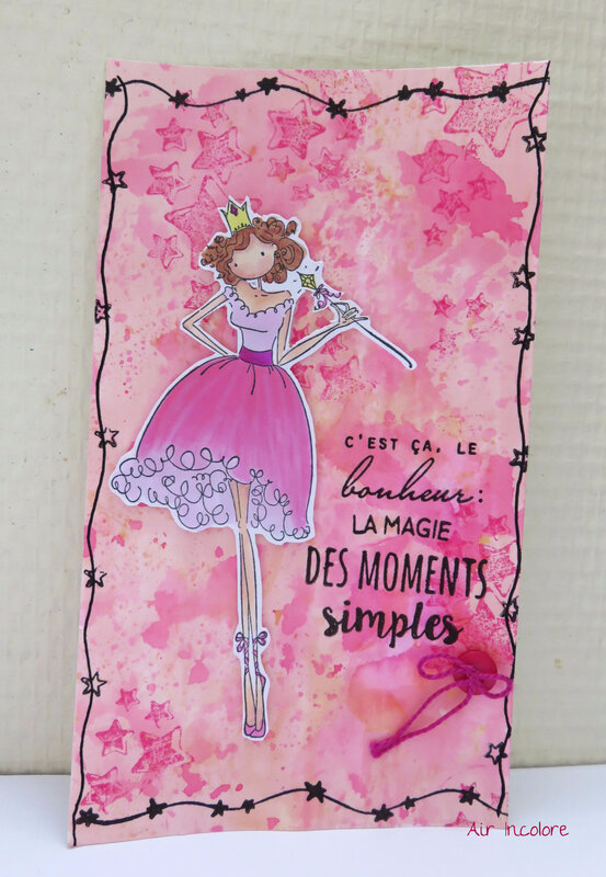 Carte Girly fairy pink #StamoingBella