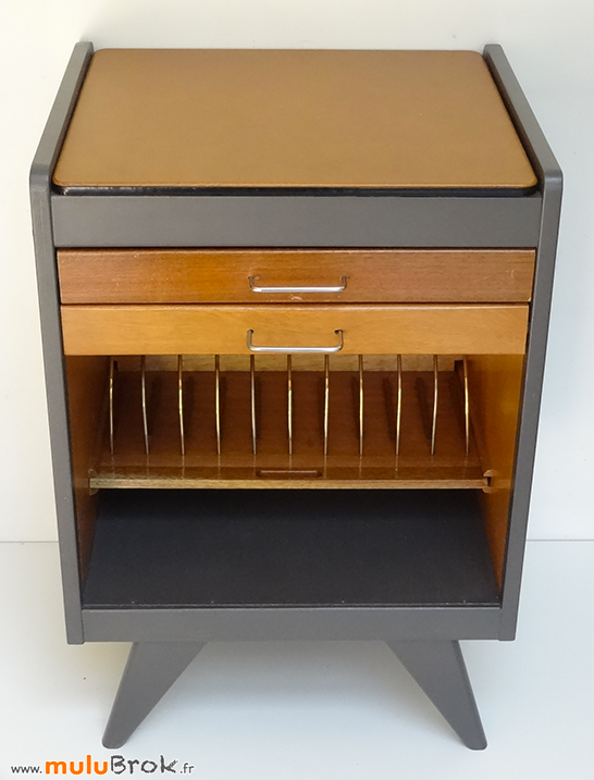 MEUBLE-Disques-vinyles-2-Pieds-compas-2-muluBrok-Vintage
