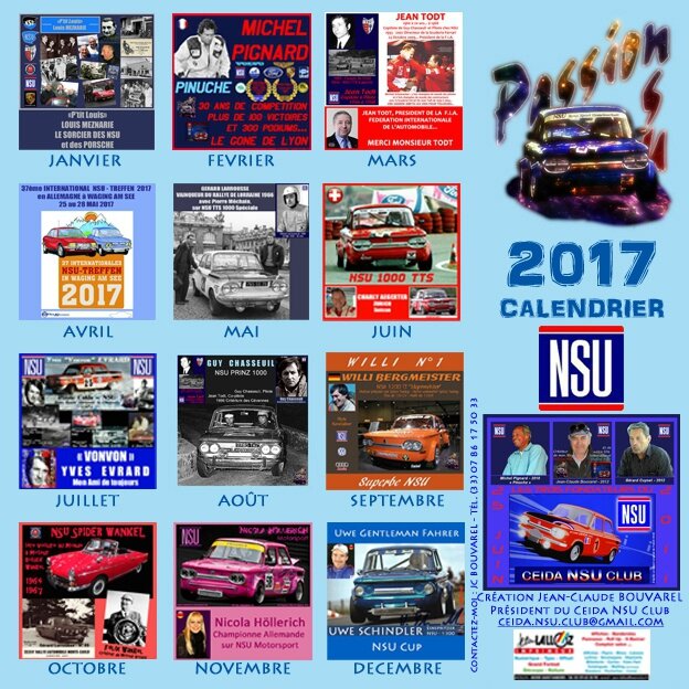 F 1 - Page 28 - 2017-CALENDRIER NSU (22 x 22 cm) 4ème de Couv