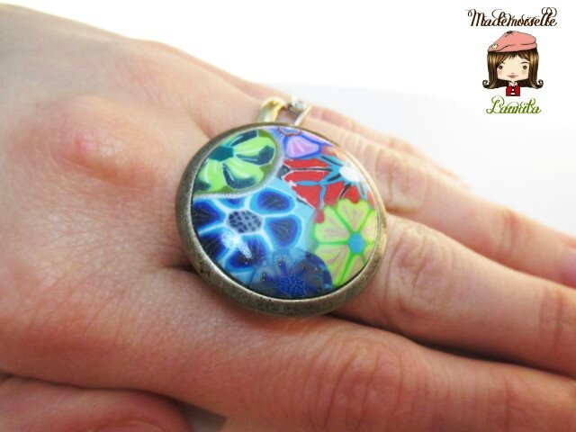 bague_fleur_fimo_colorée