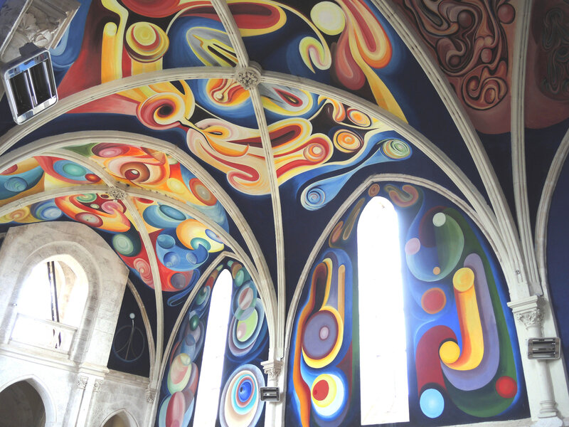 Le Menoux, église Notre-Dame, peintures, voûte