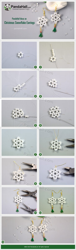 2-PandaHall-Ideas-on-Christmas-Snowflake-Earrings