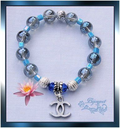 bracelet cristal quartz blue