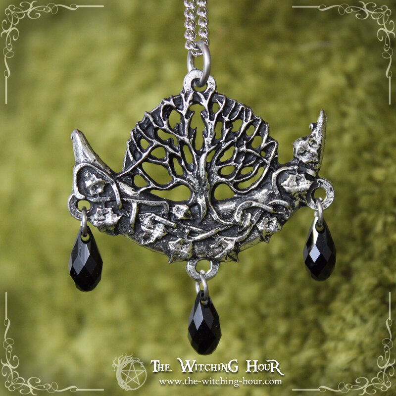 Pendentif arbre de vie et croissant de lune 1 copie