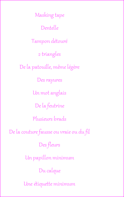 liste des contraintres