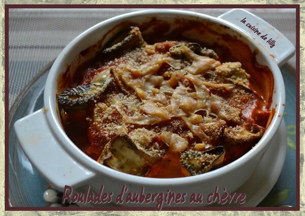 roulades d'aubergines au chèvre