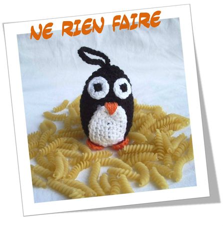 Pingouin crochet glander nouille01R
