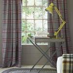 Grey-check-curtains-in-living-room--Country-Homes--Interiors--Housetohome_co_uk