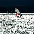 <b>Windsurfing</b> au lac de Madine, en Lorraine, le 17 août 2014