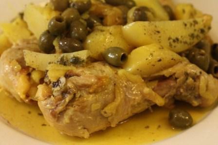 Tajine de poulet au olives et au citron confit maggi requia 2