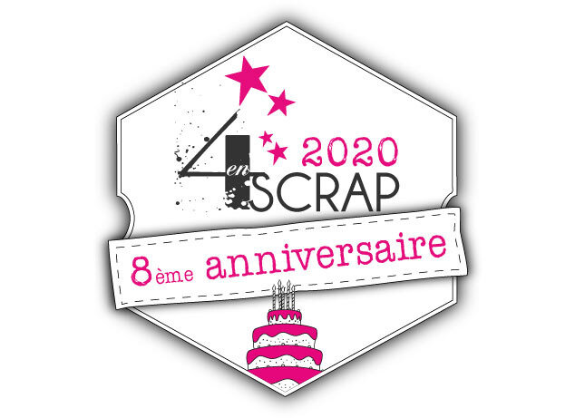 Invitation à créer 8ans4enscrap - Logo