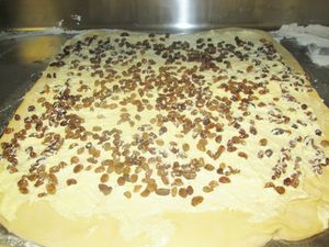 pâte brioche étaler pour le Pains aux raisins étalé la recette