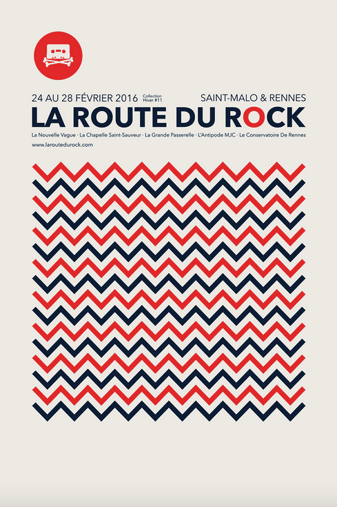 festival la Route du Rock collection hiver février 2016 Rennes Saint-Malo logo visuel affiche