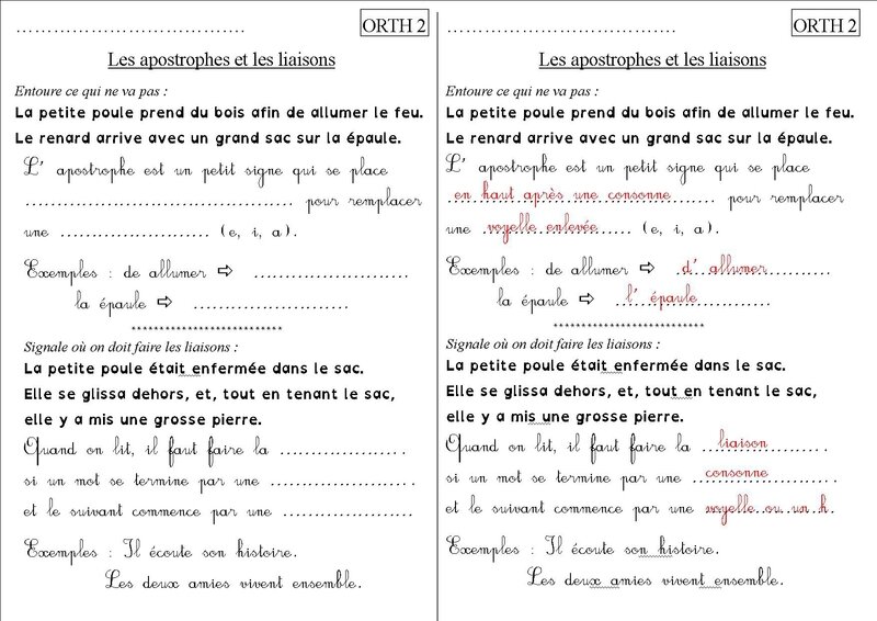 orth 2 completee apostrophe liaison