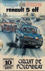 Affiche coupe R5 elf 1977 Folembray