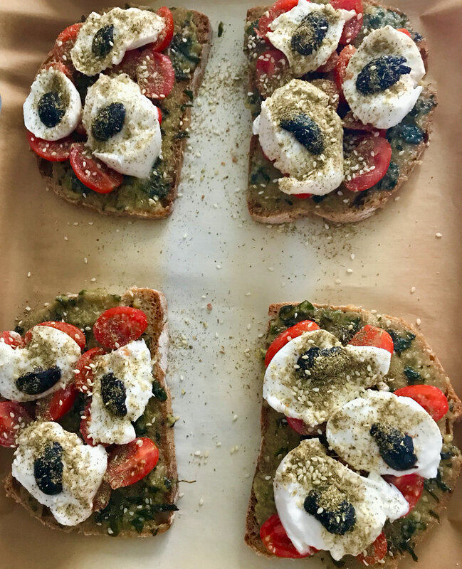 bruschette à ma façon avant cuisson