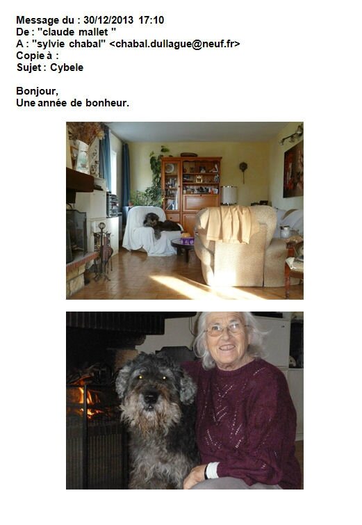 des nouvelles de Cybele de la DULLAGUE...