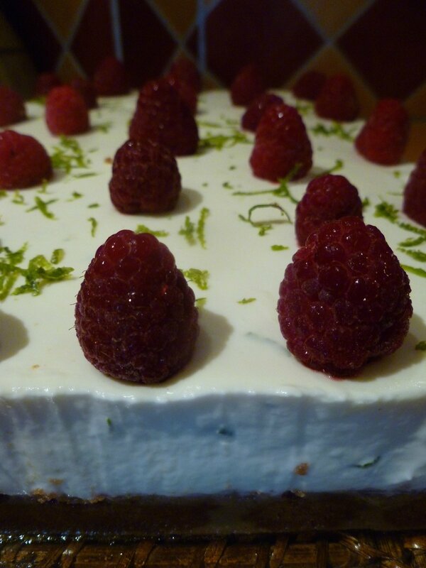 Cheesecake citron et framboises