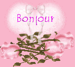 bonjour coeur rose