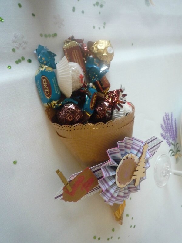 cornet avec chocolats