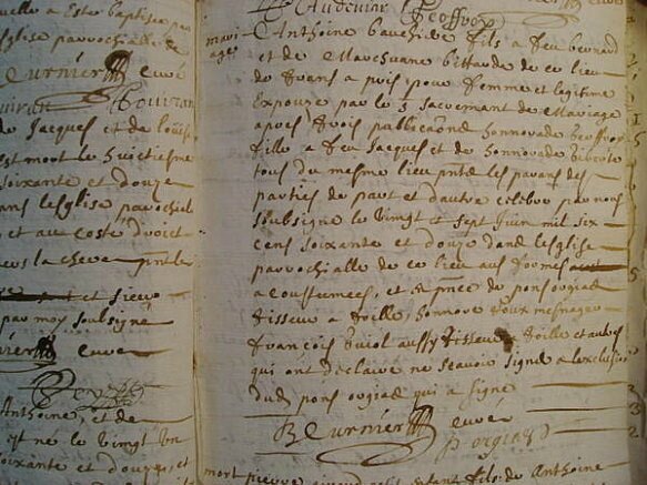 Acte de mariage Bauchière-Gerffroy