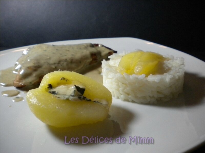 Filet de dinde entre poire et Roquefort 6