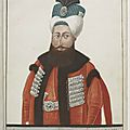 [Recueil. Dessins originaux de costumes turcs : un recueil de dessins aquarelles], <b>XVIIIe</b> s. 