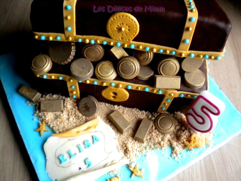 Gâteau Le coffre au trésor d'Elisa 5