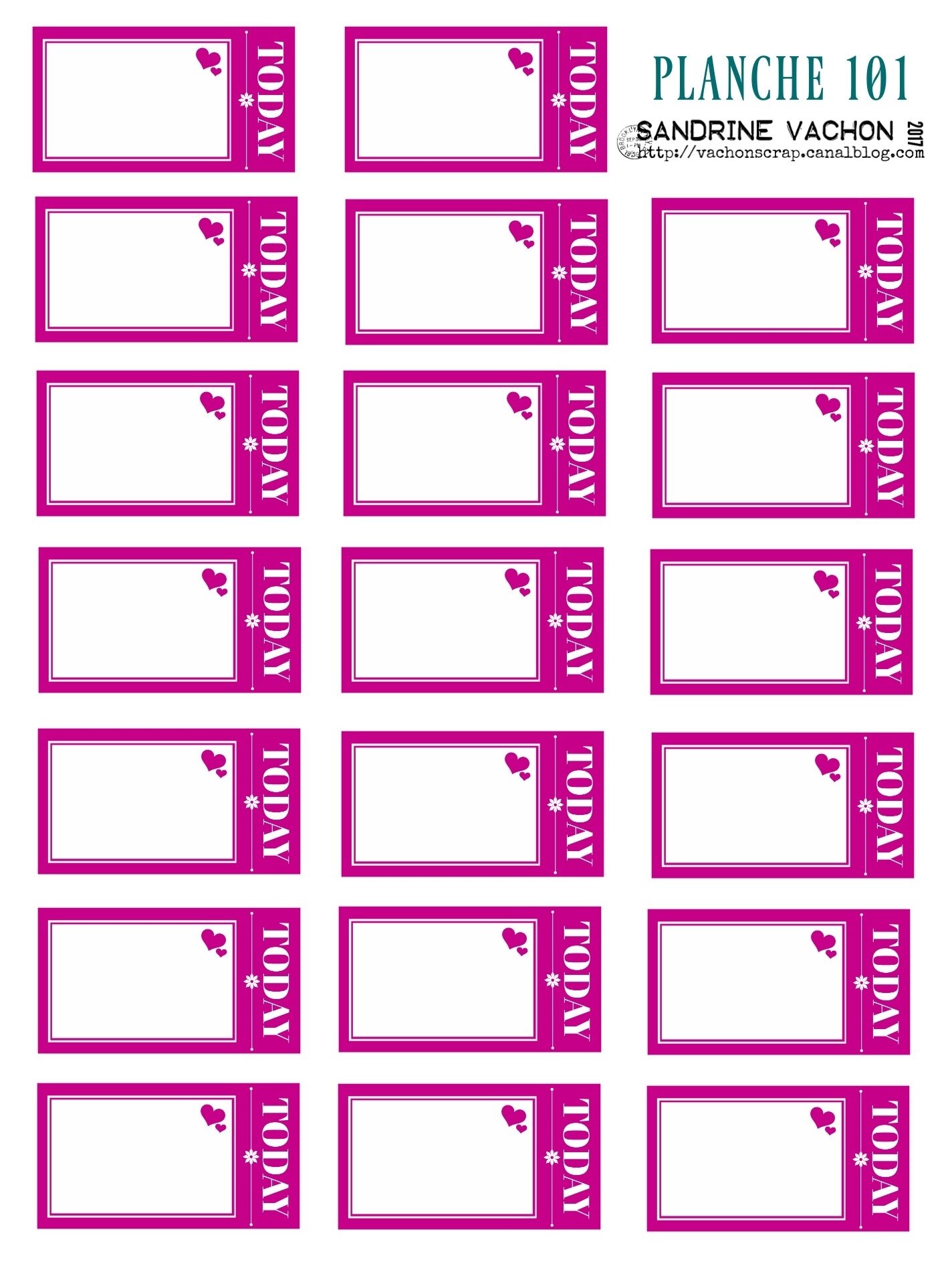 PLANCHE 101 TICKET TODAY ROSE