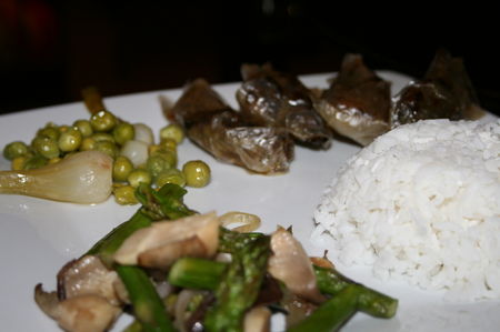 Nems asperges pleurottes recettes plats Nems asperges pleurottes