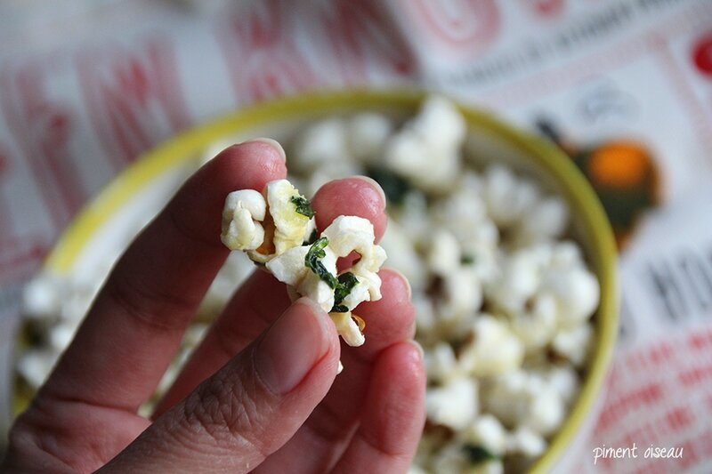 popcorn à l'ail