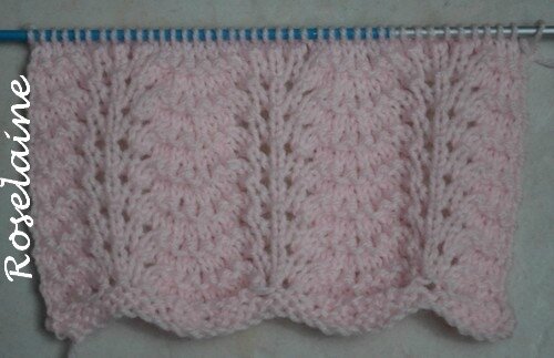 Roselaine tricot point vagues