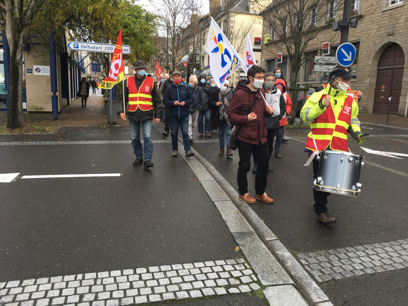 Avranches_manifestation_rassemblement_loi_sécurité globale_12 décembre 2020_défilé_rue de Gaulle