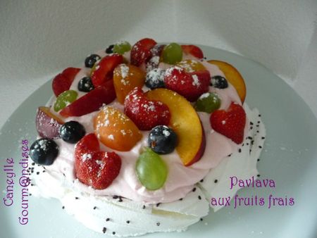 Pavlova aux fruits frais recettes dessert Pavlova