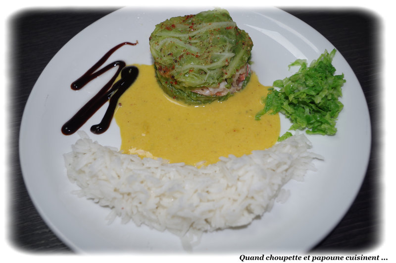 mille feuilles de chou vert et rougets-3699