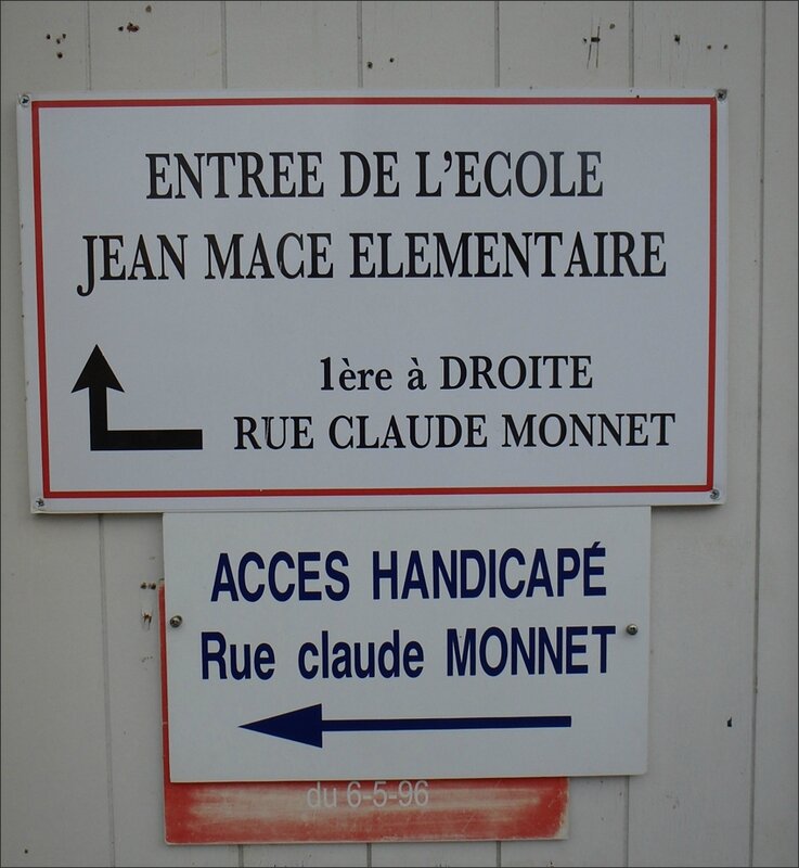 ecole plaques Claude Monnet