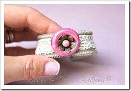 bracelet zippé lin dentelle rose foncé6
