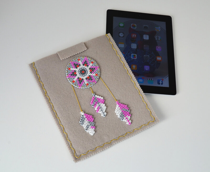Pochette tablette-Ipad- feutrine-perles hama-tuto-la chouette bricole (16)