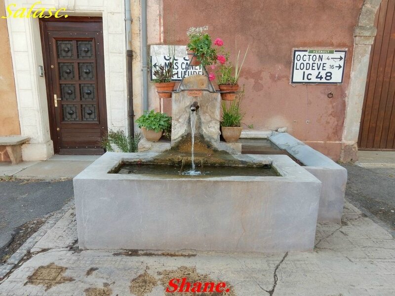 la fontaine-abrevoir rue des Fontaines à Salasc