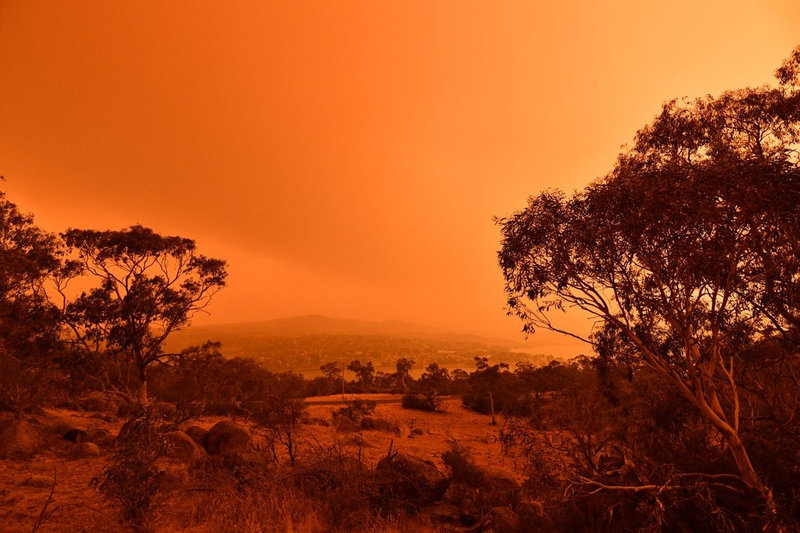 Incendie continent australien 419 K°