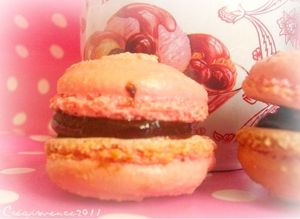 Macarons chocolat noir et cerises amarena recettes Macarons chocolat noir et cerises amarena