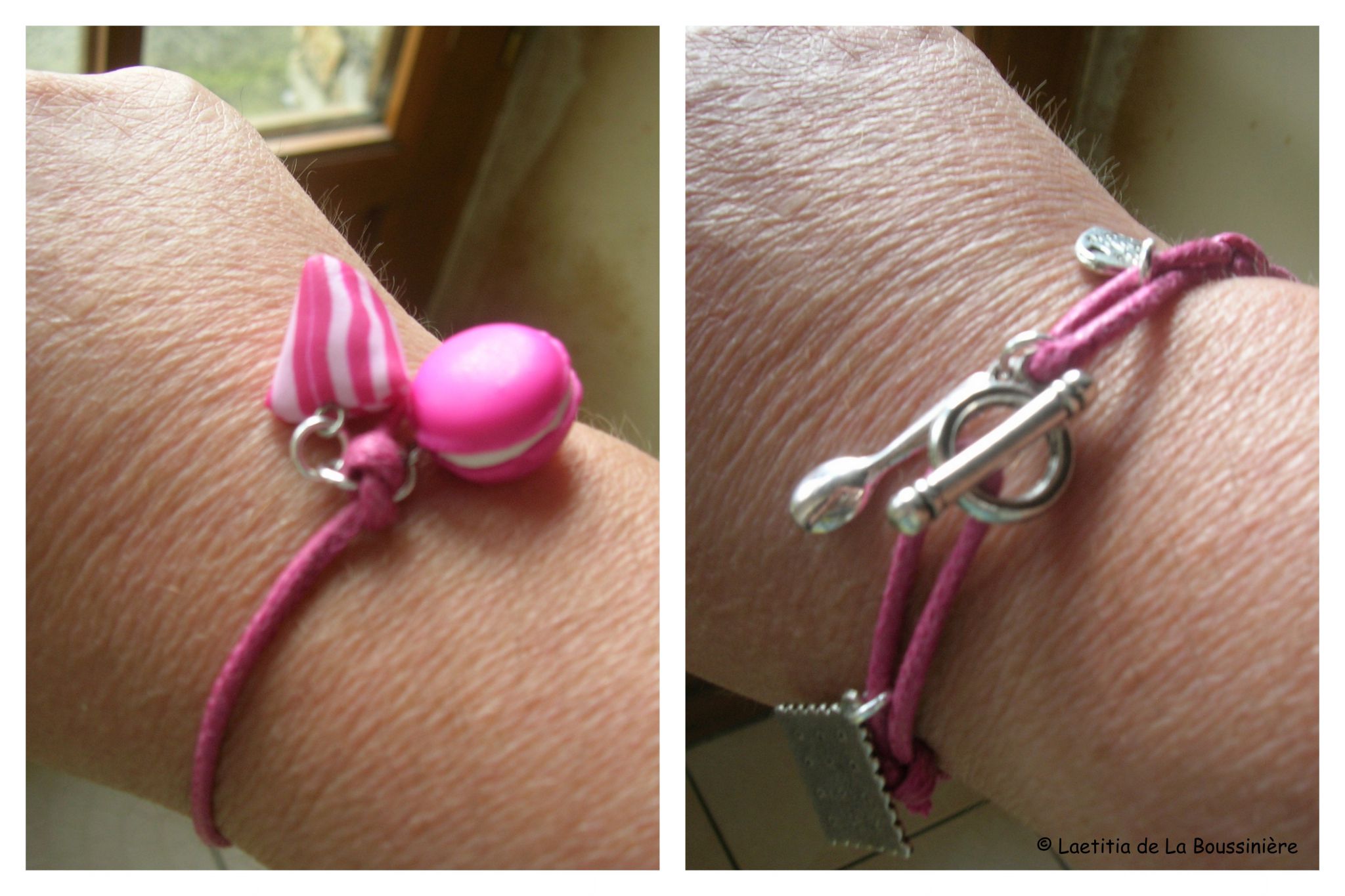 Le bracelet Nantais (fushia) de Pâquerette