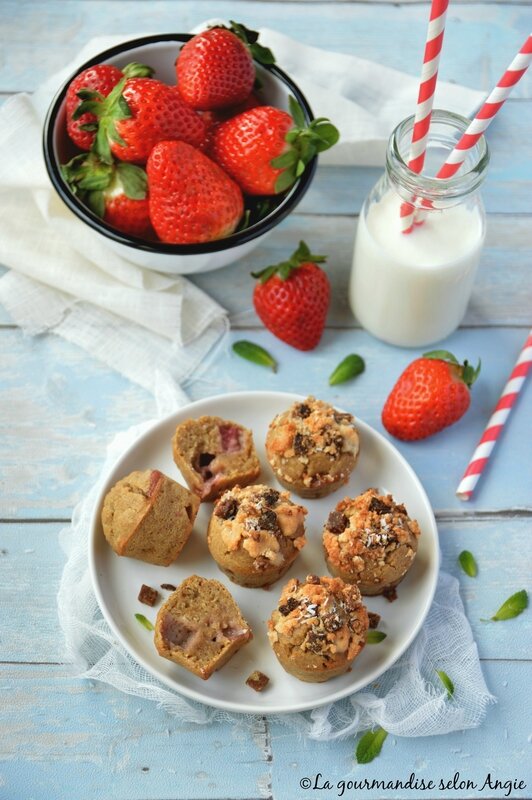 muffins à la fraise vegan sans gluten 1