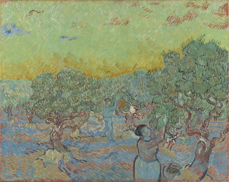 6 web Vincent van Gogh, Olive Grove with Two Olive Pickers, 1889, Collection Kröller-Müller Museum, Otterlo, The Netherlands