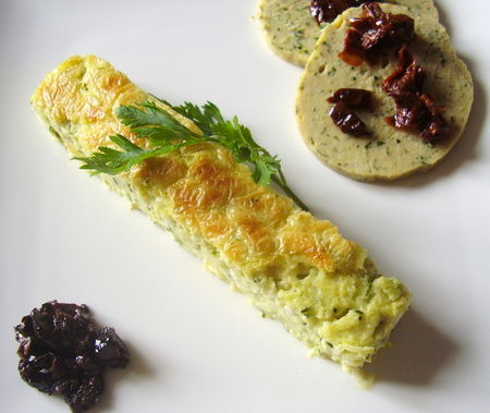 clafoutis au chèvre et à la courgette