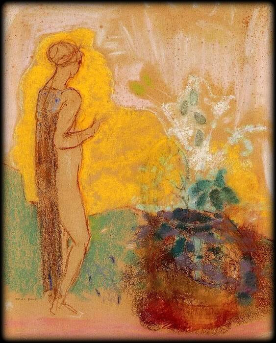 Odilon-Redon-Woman-and-Stone-Pot-