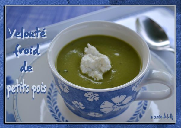 velouté glacé petits pois et carré frais